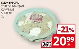 Auchan Elion special tort de înghețată cu vanilie și cacao Ofertă