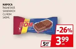 Auchan Napoca înghețată sandwich cu rom Ofertă