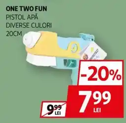 Auchan One two fun pistol apă diverse culori Ofertă