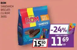 Auchan Rom sandwich biscuiti cu rom Ofertă