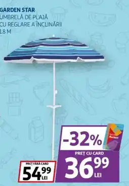 Auchan Garden star umbrelă de plajă cu reglare a înclinării Ofertă