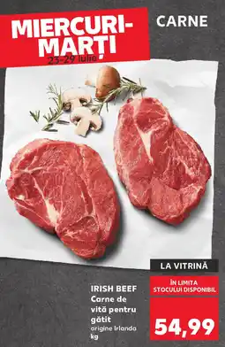 Kaufland IRISH BEEF Carne de vită pentru gătit Ofertă