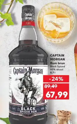 Kaufland CAPTAIN MORGAN Rom brun Black Spiced Ofertă