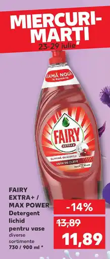 Kaufland FAIRY EXTRA+ / MAX POWER Detergent lichid Ofertă