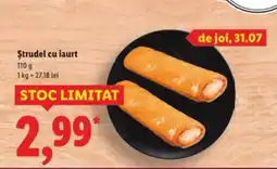 Lidl Ştrudel cu iaurt Ofertă
