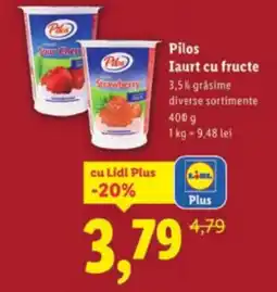Lidl Pilos Iaurt cu fructe Ofertă