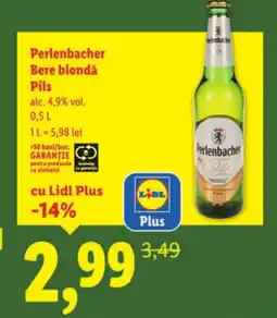 Lidl Perlenbacher Bere blondă Pils Ofertă