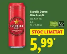Lidl Estrella Damm Bere blondǎ Ofertă