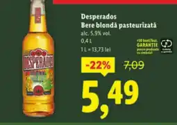 Lidl Desperados Bere blondǎ pasteurizată Ofertă