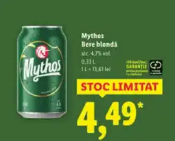 Lidl Mythos Bere blondă Ofertă