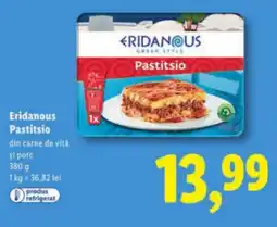 Lidl Eridanous Pastitsio Ofertă