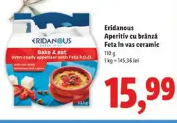 Lidl Eridanous Aperitiv cu brânză Feta in vas ceramic Ofertă