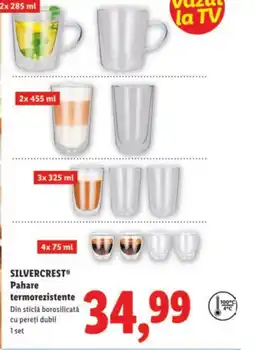 Lidl SILVERCREST® Pahare termorezistente Ofertă