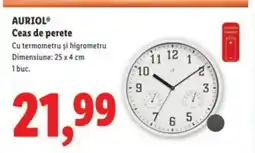 Lidl AURIOL® Ceas de perete Ofertă