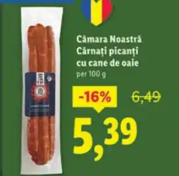 Lidl Cámara Noastră Cârnaţi picanți cu cane de oaie Ofertă
