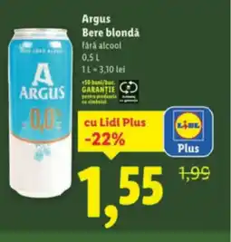 Lidl Argus Bere blondǎ Ofertă