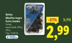 Lidl Defne Măsline negre Extra Jumbo Ofertă