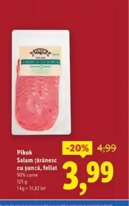 Lidl PIKOK Salam ţărănesc cu șuncă, feliat Ofertă