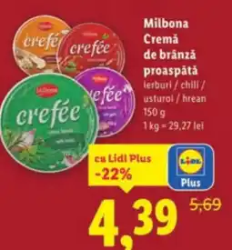 Lidl Milbona Cremă de brânză proaspătă Ofertă