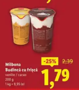 Lidl Milbona Budincă cu friscă Ofertă
