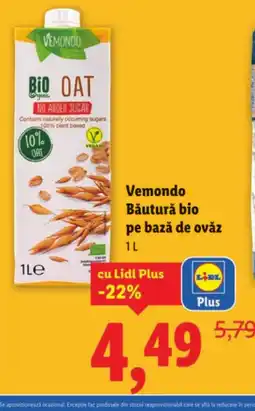 Lidl VEMONDO Băutură bio pe bază de ovăz Ofertă