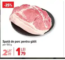 Spată de porc pentru gătit