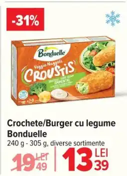Crochete/Burger cu legume Bonduelle