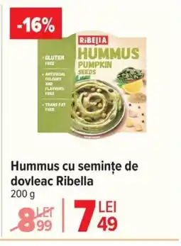 Carrefour Market Hummus cu semințe de dovleac Ribella Ofertă
