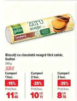 Carrefour Market Biscuiți cu ciocolată neagră fără zahăr, Gullon Ofertă