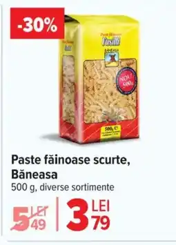 Paste făinoase scurte, Băneasa