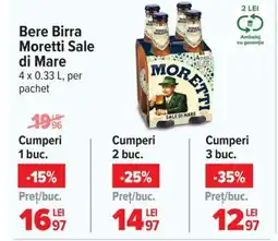 Carrefour Market Bere Birra Moretti Sale di Mare Ofertă