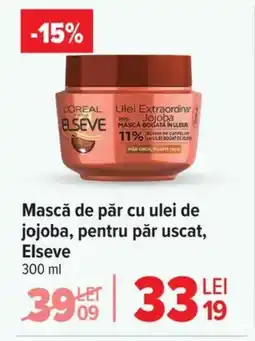 Carrefour Market Mască de păr cu ulei de jojoba, pentru păr uscat, Elseve Ofertă