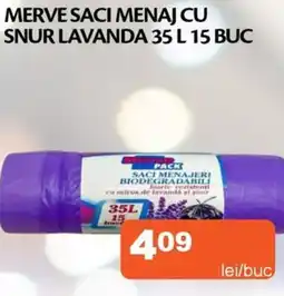 Unicarm Merve saci menaj cu snur lavanda Ofertă