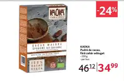 Selgros KAOKA Pudră de cacao, fără zahăr adăugat Ofertă