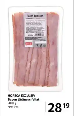 Selgros HORECA EXCLUSIV Bacon ţărănesc feliat Ofertă