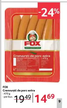 Selgros FOX Crenvursti de porc extra Ofertă