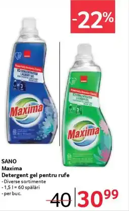 Selgros SANO Maxima Detergent gel pentru rufe Ofertă