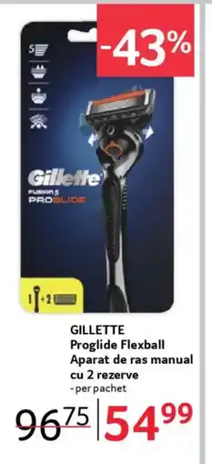 Selgros GILLETTE Proglide Flexball Aparat de ras manual cu 2 rezerve Ofertă