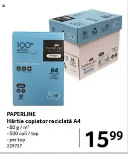 Selgros PAPERLINE Hârtie copiator reciclată A4 Ofertă