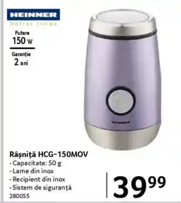 Selgros HEINNER Râşniţă HCG-150MOV Ofertă