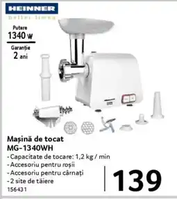 Selgros HEINNER Maşină de tocat MG-1340WH Ofertă
