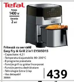 Selgros TEFAL Friteuză cu aer cald Easy Fry & Grill 2 în 1 EY505D15 Ofertă