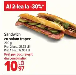 Carrefour Sandwich cu salam trapez Ofertă