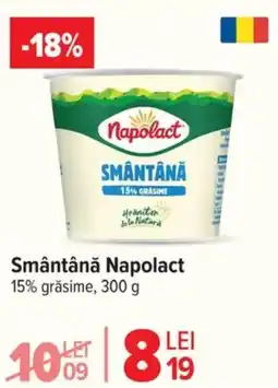 Carrefour Smântână Napolact 15% grăsime Ofertă