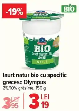 Carrefour laurt natur bio cu specific grecesc Olympus Ofertă
