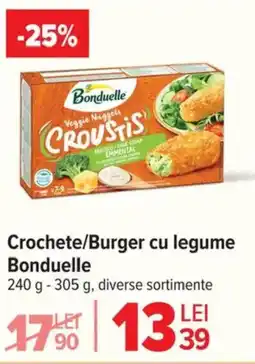 Carrefour Crochete/Burger cu legume Bonduelle Ofertă