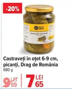 Carrefour Castraveţi în oțet 6-9 cm, picanți, Drag de România Ofertă