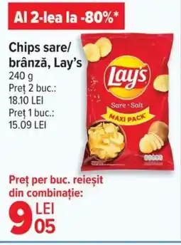 Carrefour Chips sare/ brânză, Lay's Ofertă
