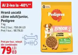 Carrefour Hrană uscată câine adult/junior, Pedigree Ofertă