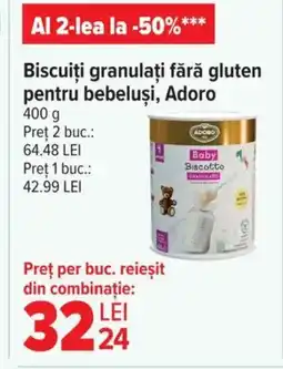 Carrefour Biscuiți granulați fără gluten pentru bebeluşi, Adoro Ofertă